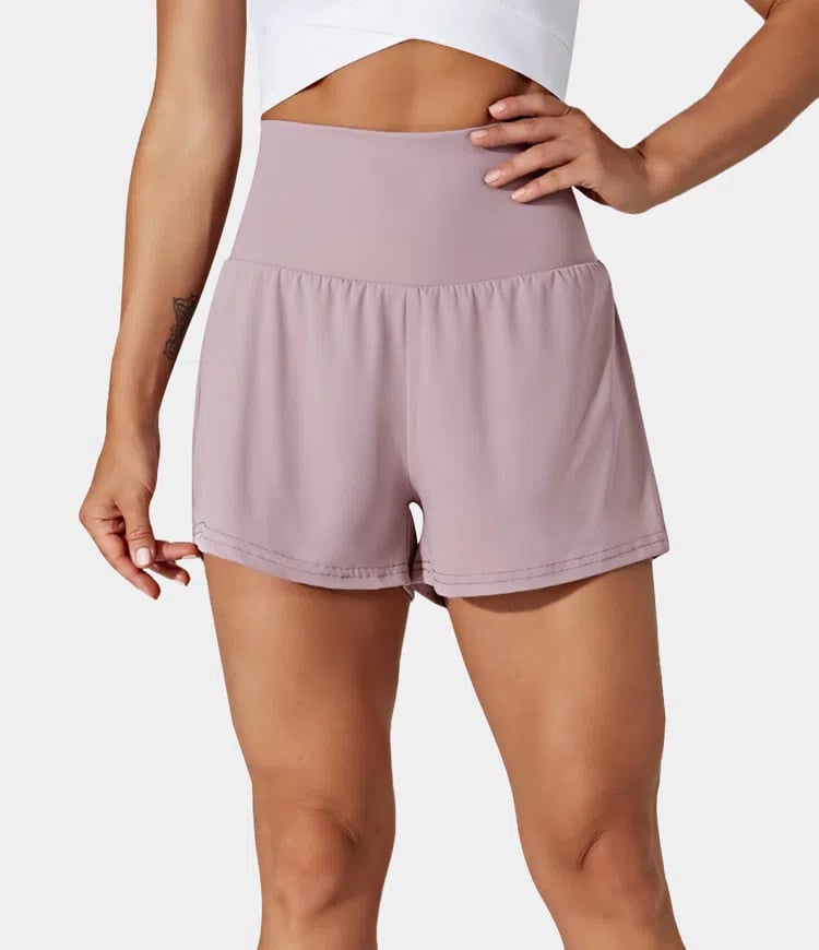 ✨️ 2025 Hot Sale 49% OFF🥰 2-i-1 yogashorts med høy midje og sidelomme