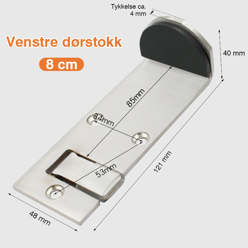 🚪 Begrensningsdørstopp i rustfritt stål