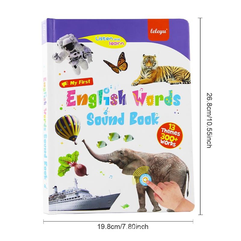 Engelsk lesebok/My First English Toy Sounds - 470+ ord, 21 temaer og morsomme ordspill! Perfekt språkleke for barn! 🇬🇧