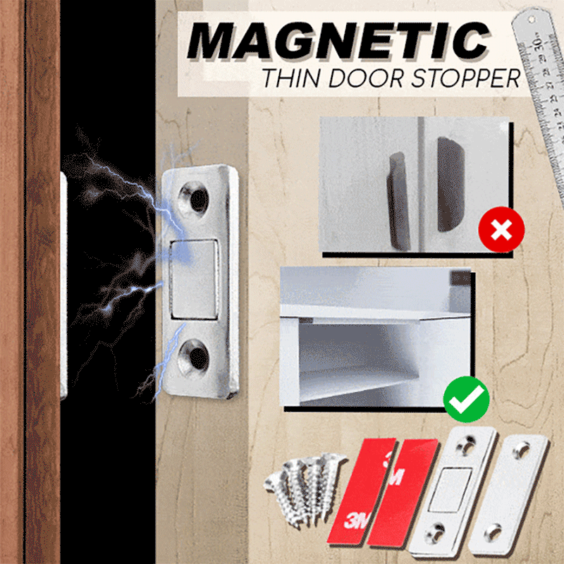 Magnetisk ultratynn skapdørstopper (4 stk)