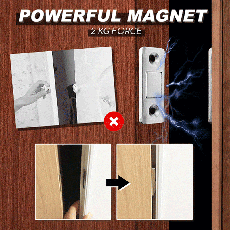 Magnetisk ultratynn skapdørstopper (4 stk)