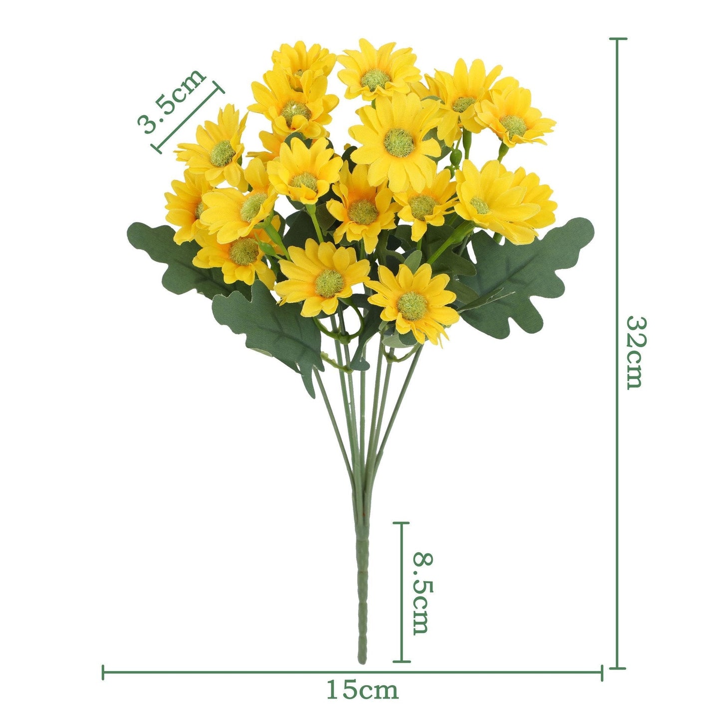 💥 Kunstige utendørsblomster Sunset Mums – UV-bestandige, vanntette, vindtett