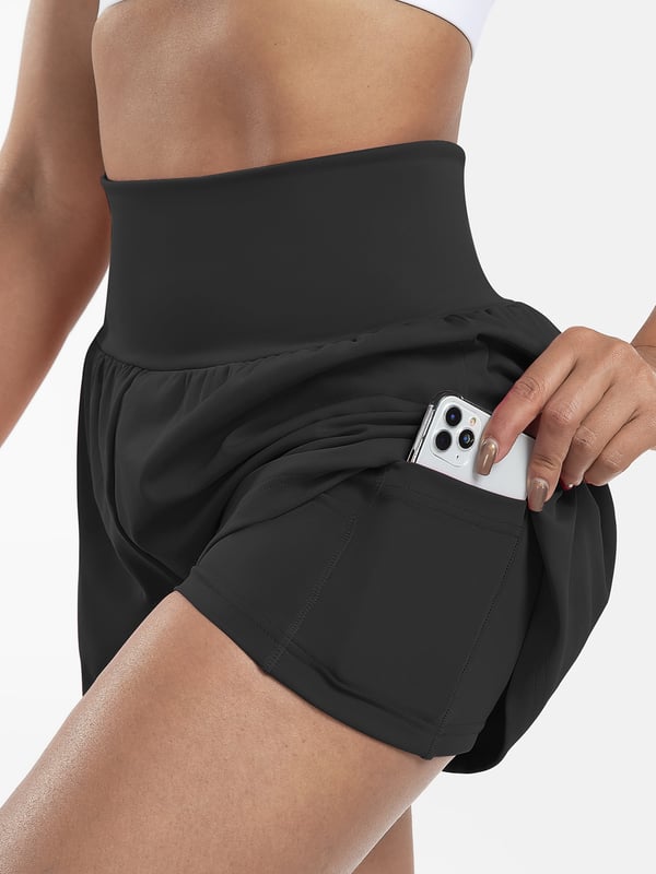 ✨️ 2025 Hot Sale 49% OFF🥰 2-i-1 yogashorts med høy midje og sidelomme