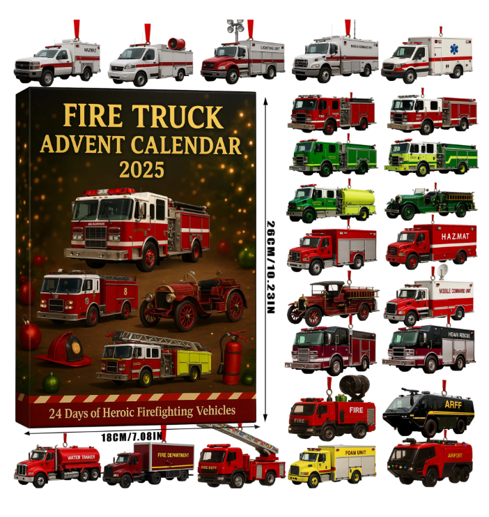 🚒🔥BRANNBIL-ADVENTSKALENDER 2025🎁🌲