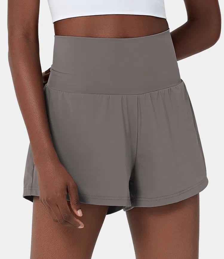 ✨️ 2025 Hot Sale 49% OFF🥰 2-i-1 yogashorts med høy midje og sidelomme