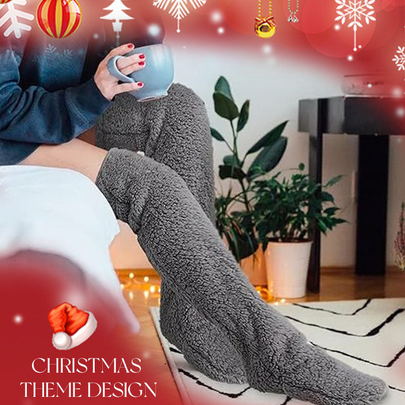 Gåsedun-knestrømper til jul