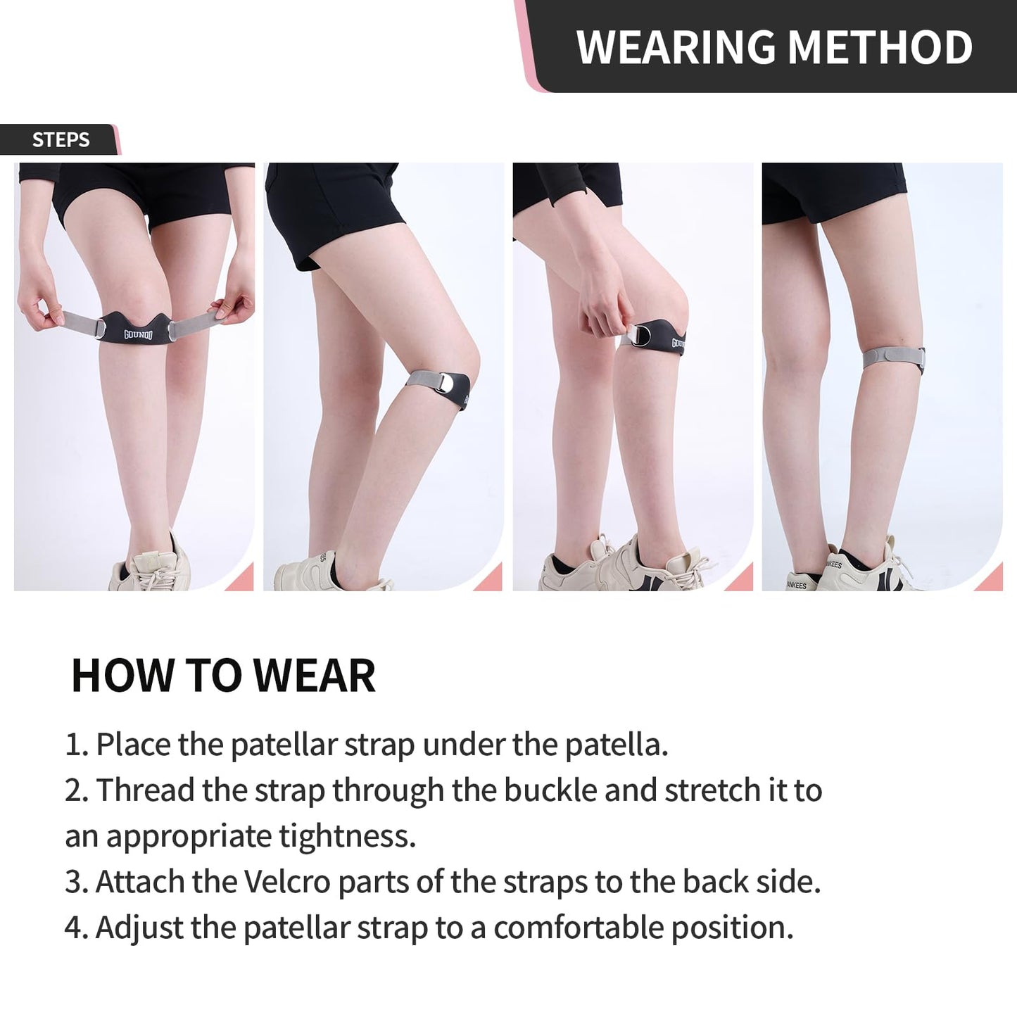 đââď¸ Silikonpatellaknestrikk for lindring av knesmerter â justerbar støtte for kvinner og men