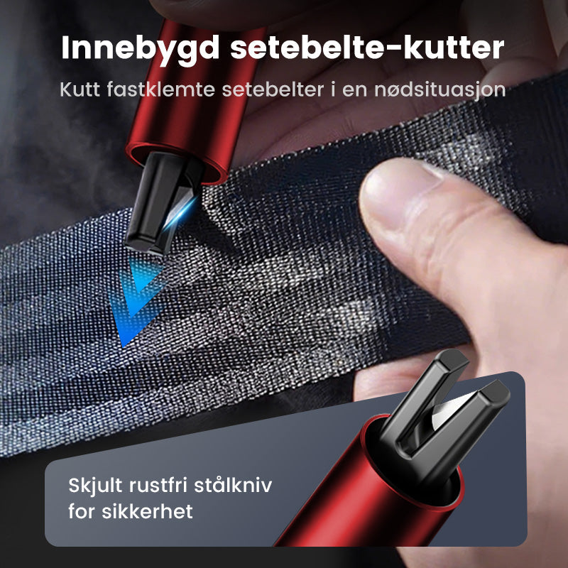 Mini nødverktøy for rømning av bil