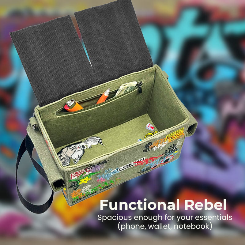 Urban Rebel Graffiti-skulderveske 🎨🔥