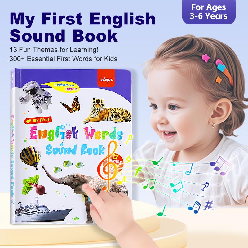 Engelsk lesebok/My First English Toy Sounds - 470+ ord, 21 temaer og morsomme ordspill! Perfekt språkleke for barn! 🇬🇧