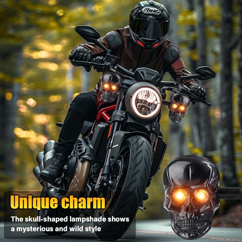 🏍️2025 Halloween-Forhåndssalg💥Hodeskalle Led-Blinklys