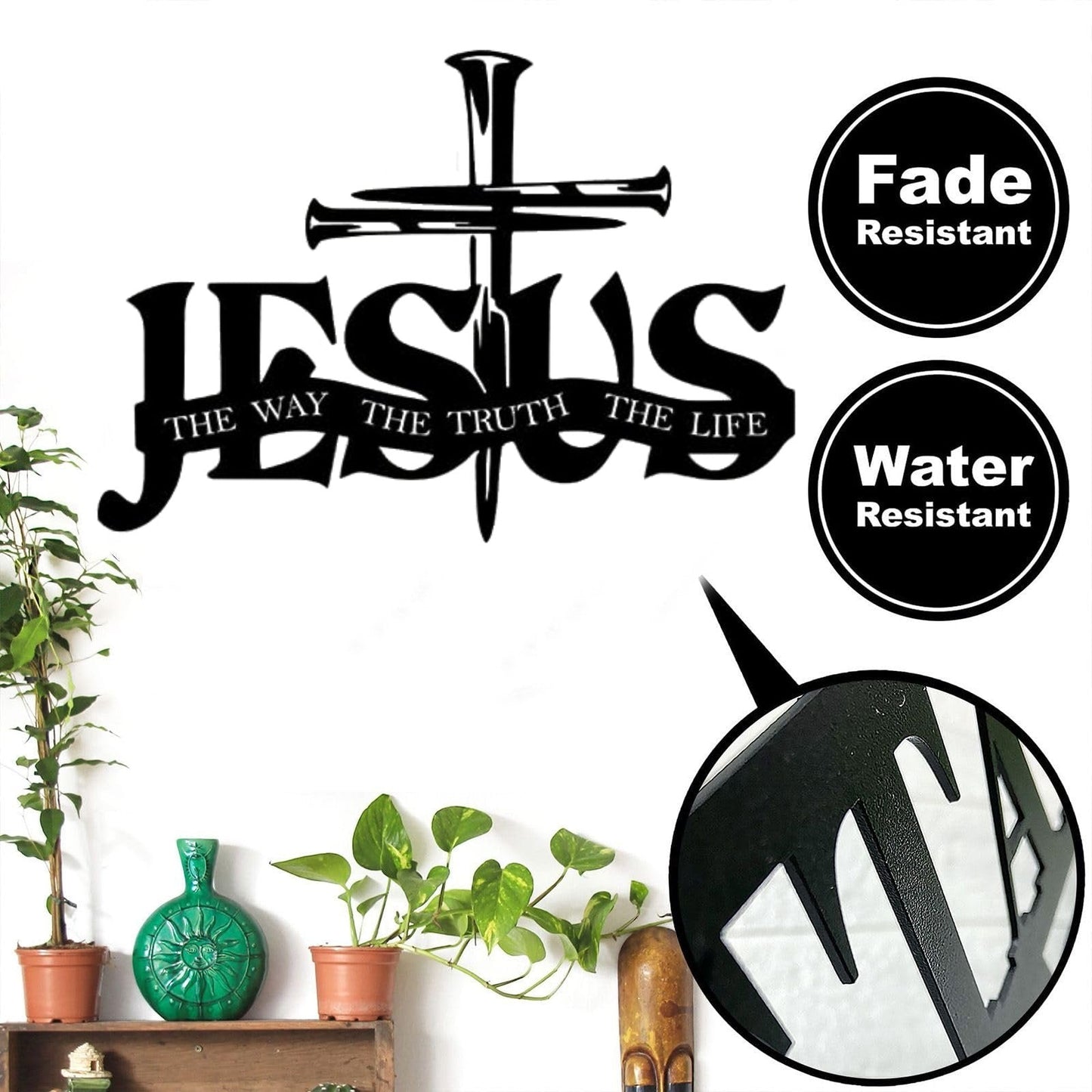 (🎁Siste dag 49% rabatt)🔥Jesus & Cross Design Wall Art - ⌛Limited Handmade Serie