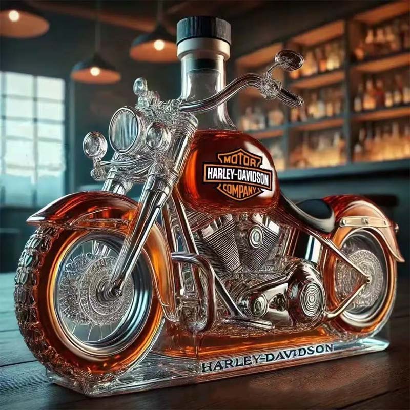 Kreativ motorsykkel glass vinflaske