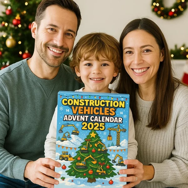 🚜2025 Adventskalender med blindboks med anleggsmaskiner
