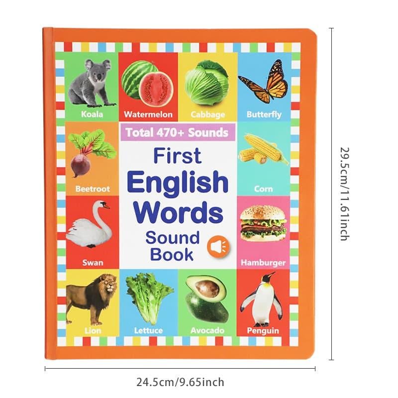 Engelsk lesebok/My First English Toy Sounds - 470+ ord, 21 temaer og morsomme ordspill! Perfekt språkleke for barn! 🇬🇧