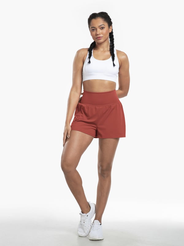 ✨️ 2025 Hot Sale 49% OFF🥰 2-i-1 yogashorts med høy midje og sidelomme