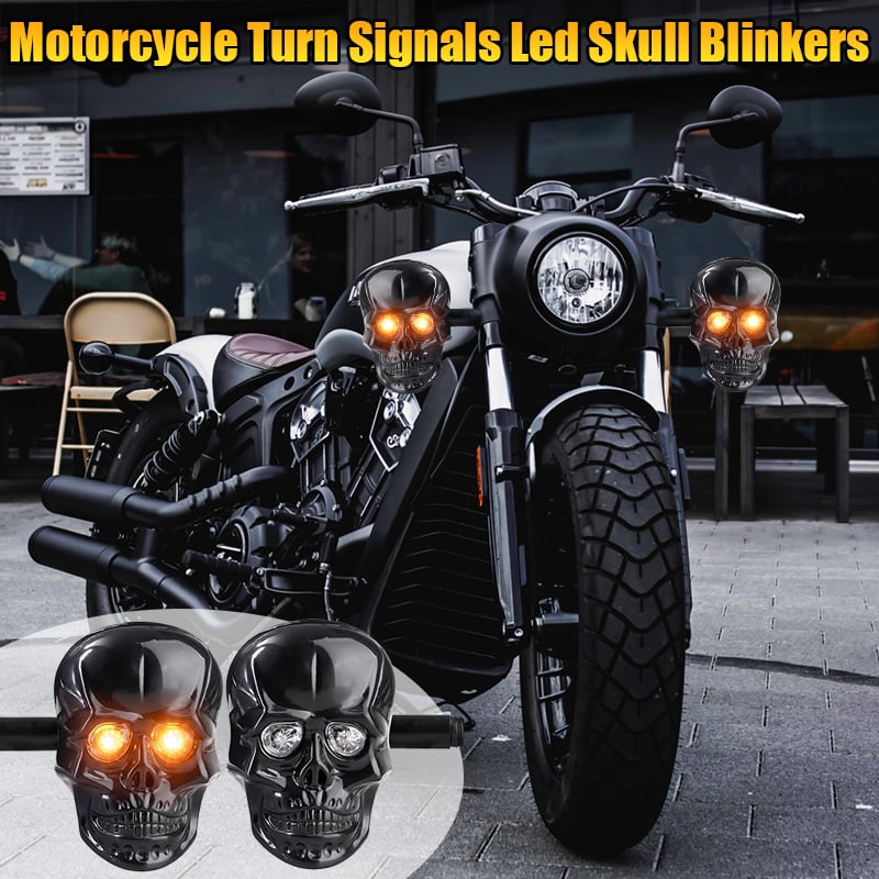🏍️2025 Halloween-Forhåndssalg💥Hodeskalle Led-Blinklys