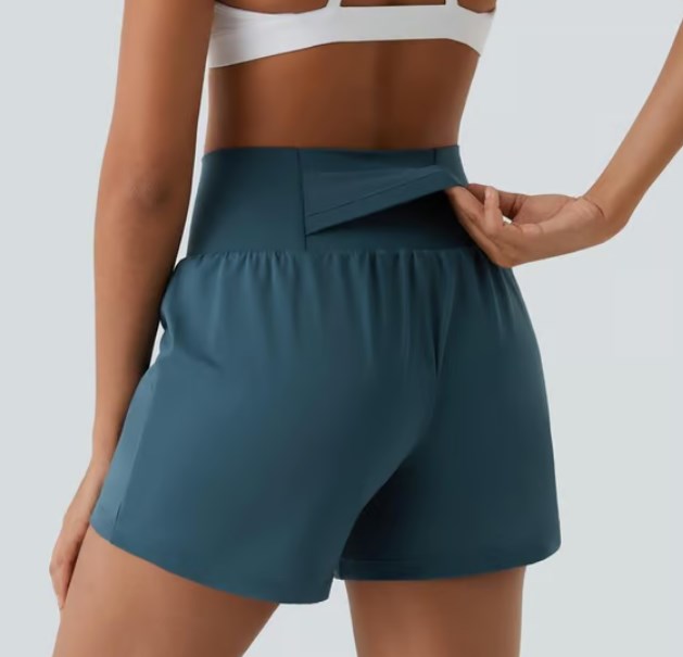 ✨️ 2025 Hot Sale 49% OFF🥰 2-i-1 yogashorts med høy midje og sidelomme