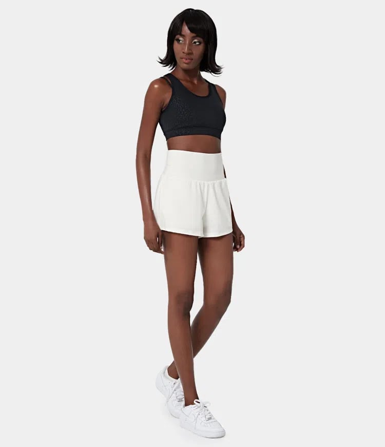 ✨️ 2025 Hot Sale 49% OFF🥰 2-i-1 yogashorts med høy midje og sidelomme