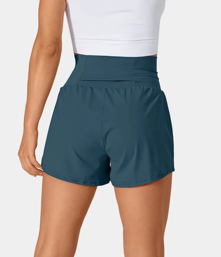 ✨️ 2025 Hot Sale 49% OFF🥰 2-i-1 yogashorts med høy midje og sidelomme