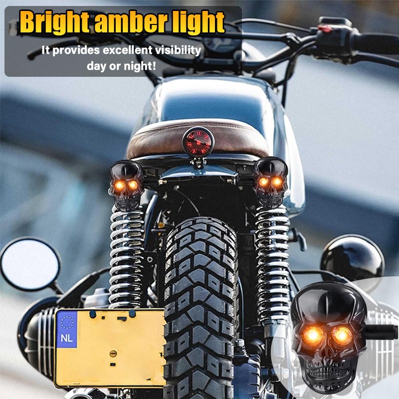 🏍️2025 Halloween-Forhåndssalg💥Hodeskalle Led-Blinklys