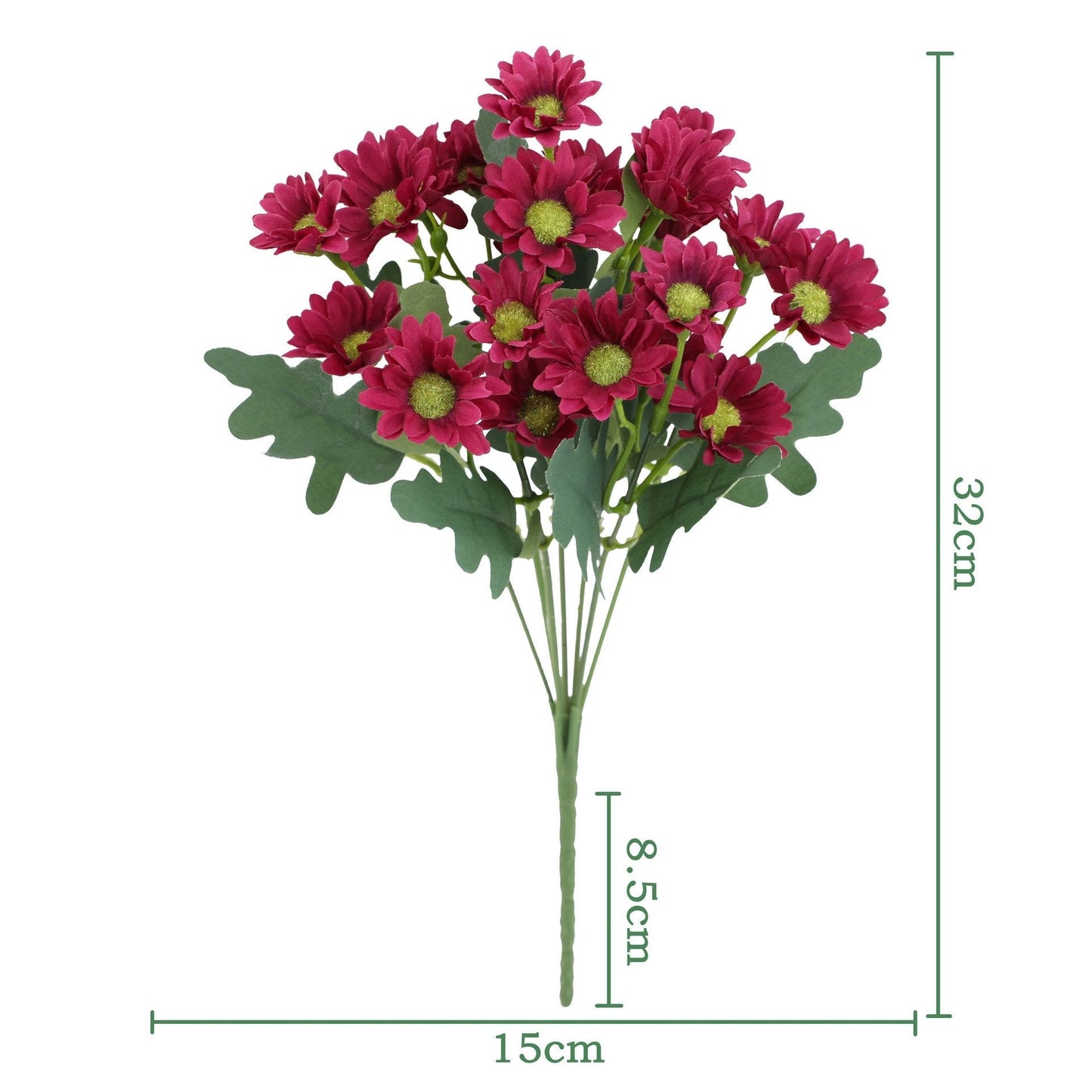 💥 Kunstige utendørsblomster Sunset Mums – UV-bestandige, vanntette, vindtett
