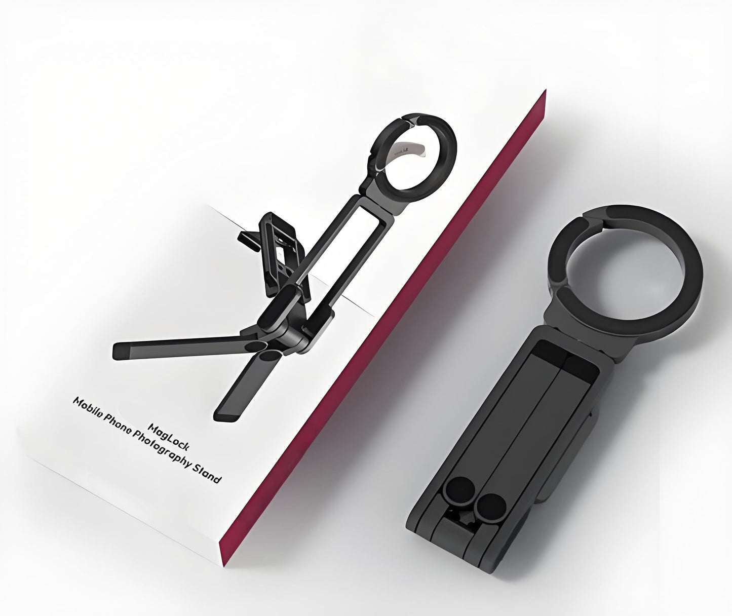 đ±MA38 MagSafe-telefonstativ â bĂŠrbart, sammenleggbart stativ med sterk magnetisk feste, 1/4" skrue for montering, hĂ„ndholdt og skrivebordsbruk