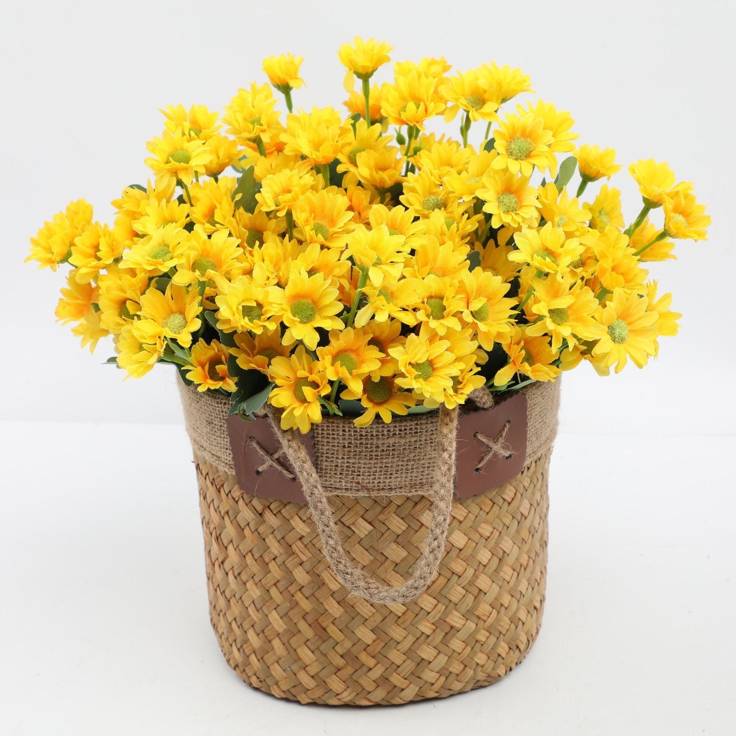 💥 Kunstige utendørsblomster Sunset Mums – UV-bestandige, vanntette, vindtett