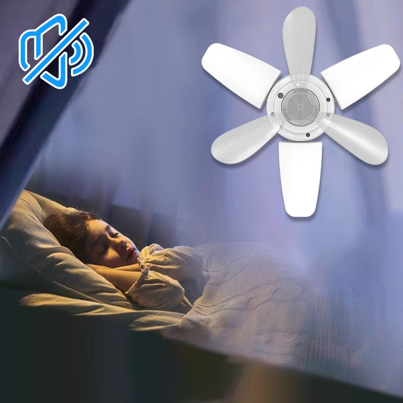 Husholdningsvifte med lys og fjernkontrol