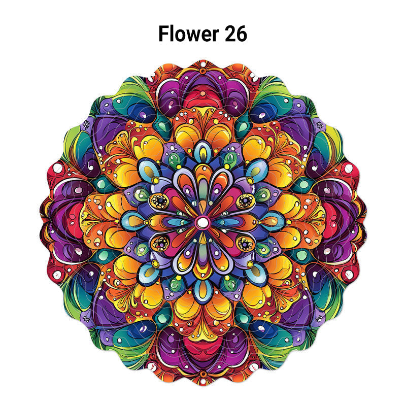 3D-fargerikt, roterende vindklokkeornamen