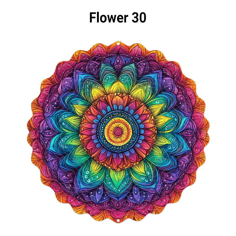 3D-fargerikt, roterende vindklokkeornamen