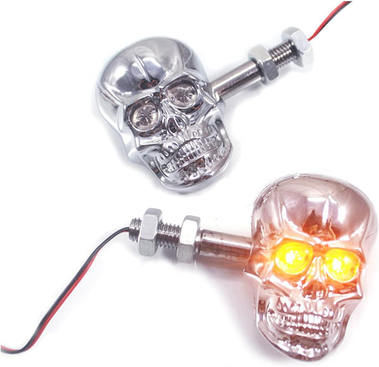 🏍️2025 Halloween-Forhåndssalg💥Hodeskalle Led-Blinklys
