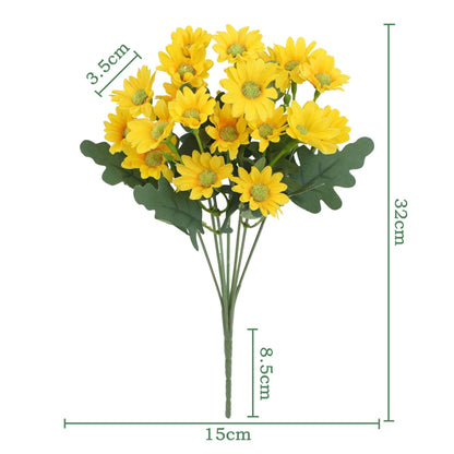 💥 Kunstige utendørsblomster Sunset Mums – UV-bestandige, vanntette, vindtett