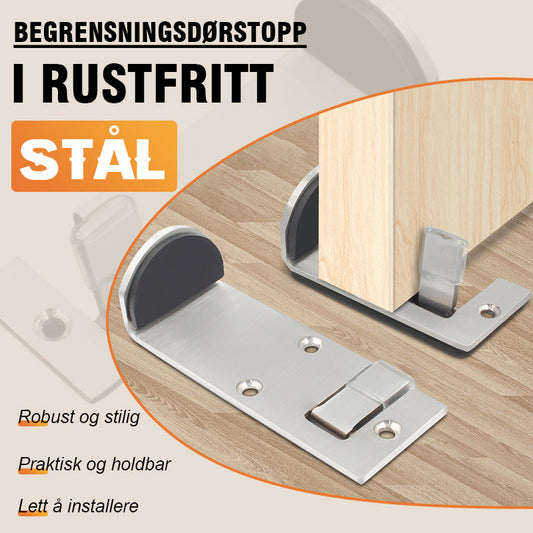 🚪 Begrensningsdørstopp i rustfritt stål