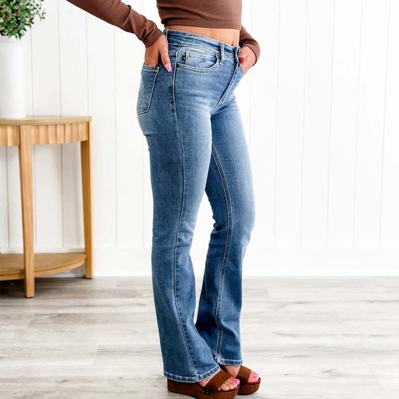 Holy Grail Bootcut-jeans med magekontroll