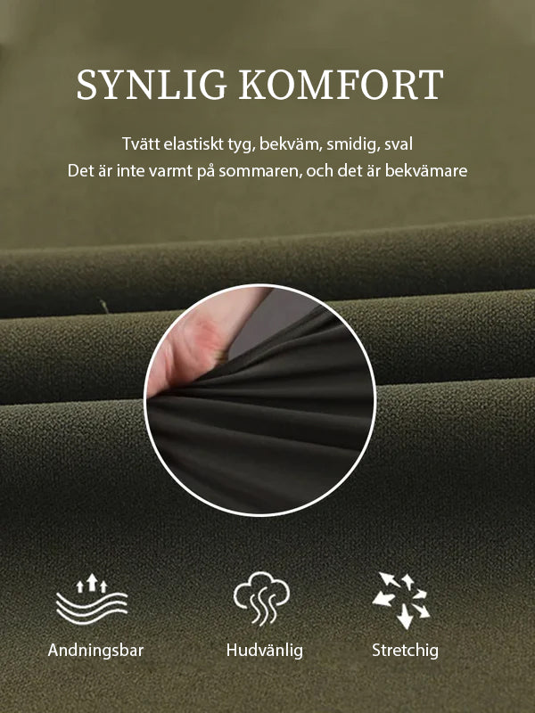 Bukser med høy strikk og flere lomme
