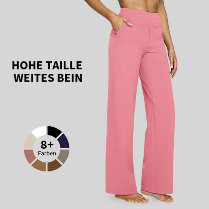 🎁 Siste dag 49% rabatt 🔥 Løstsittende bukser med høy midje for business casual og yogabukse