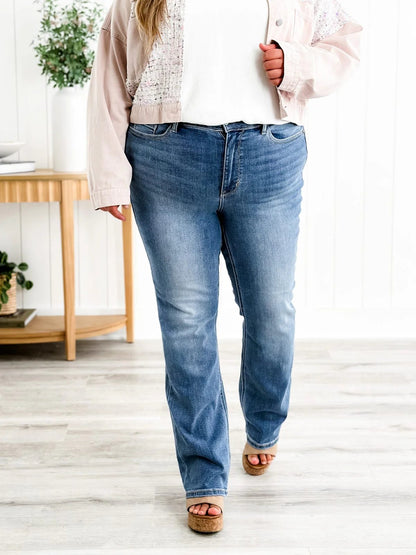 Holy Grail Bootcut-jeans med magekontroll