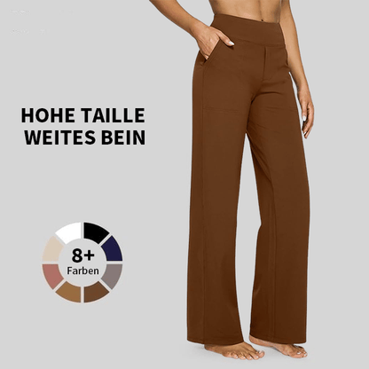 🎁 Siste dag 49% rabatt 🔥 Løstsittende bukser med høy midje for business casual og yogabukse