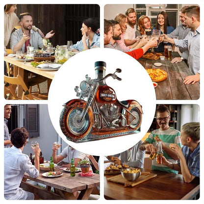 Kreativ motorsykkel glass vinflaske