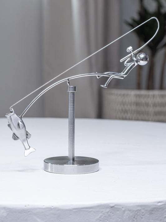 🔥Siste dag 49 % RABATT🎣Skulpturen The Fisherman Balancing