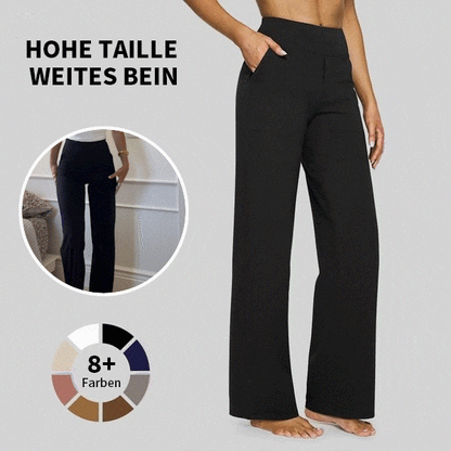 🎁 Siste dag 49% rabatt 🔥 Løstsittende bukser med høy midje for business casual og yogabukse