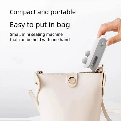 Mini 2-i-1 forseglings- og skjæreverktøy med USB-C-ladi