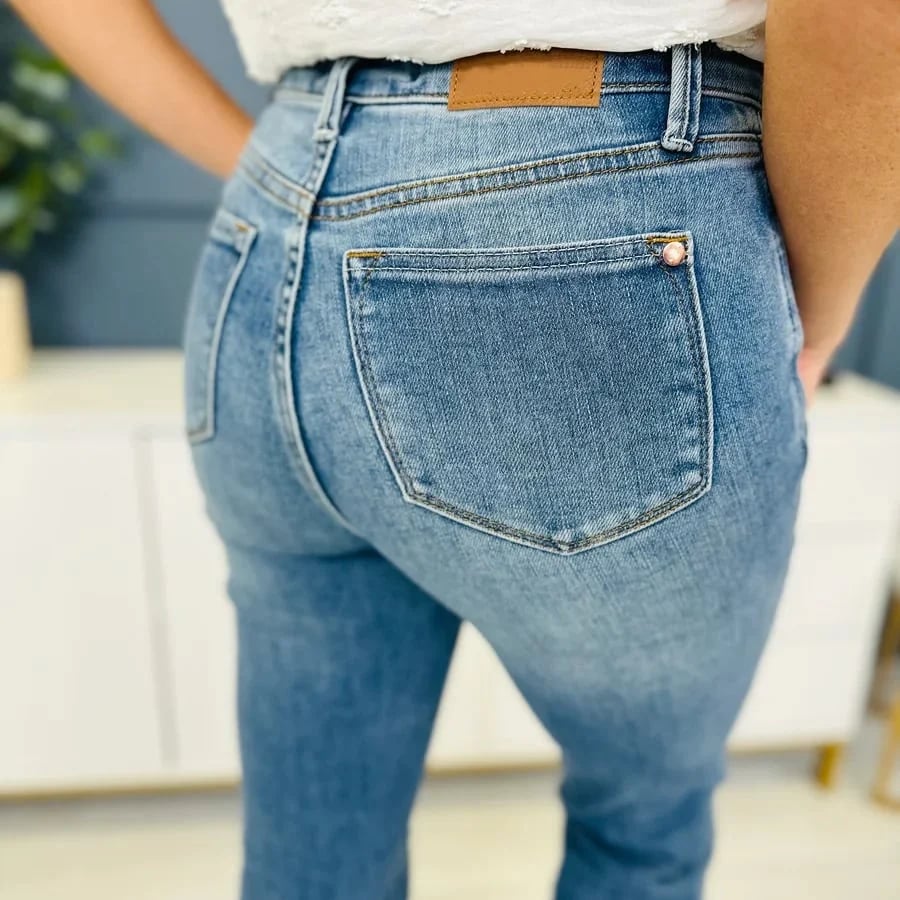 Holy Grail Bootcut-jeans med magekontroll