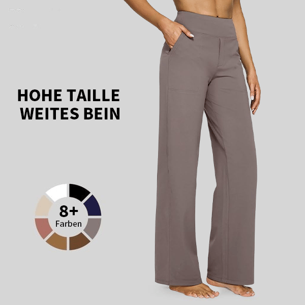 🎁 Siste dag 49% rabatt 🔥 Løstsittende bukser med høy midje for business casual og yogabukse