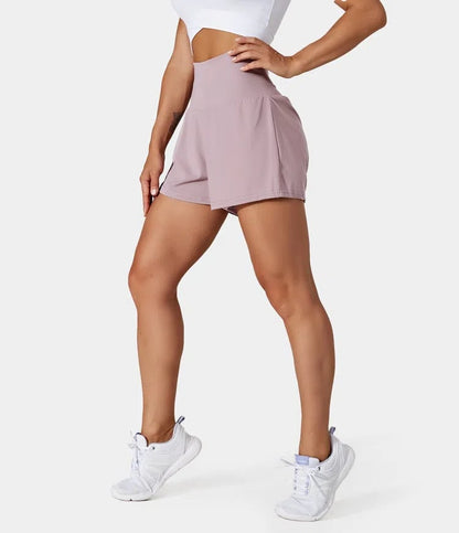 ✨️ 2025 Hot Sale 49% OFF🥰 2-i-1 yogashorts med høy midje og sidelomme