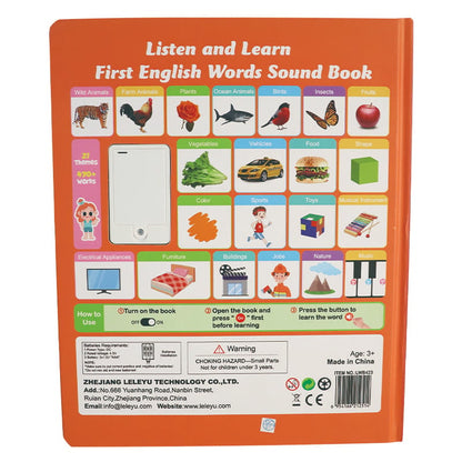 Engelsk lesebok/My First English Toy Sounds - 470+ ord, 21 temaer og morsomme ordspill! Perfekt språkleke for barn! 🇬🇧