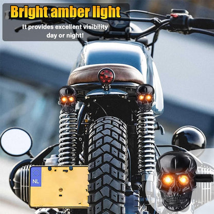 🏍️2025 Halloween-Forhåndssalg💥Hodeskalle Led-Blinklys
