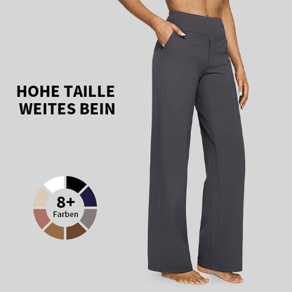 🎁 Siste dag 49% rabatt 🔥 Løstsittende bukser med høy midje for business casual og yogabukse