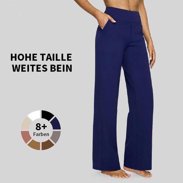 🎁 Siste dag 49% rabatt 🔥 Løstsittende bukser med høy midje for business casual og yogabukse